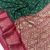 Charismatic Dark Green Digital Printed Dola Silk Saree With Prodigal Blouse Piece