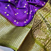 Supernal Purple Printed Dola Silk Saree With Luxuriant Blouse Piece