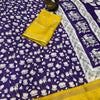 Preferable Royal Blue Digital Printed Dola Silk Saree With Prominent Blouse Piece