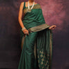 Radiant Dark Green Soft Silk Saree With Exquisite Blouse Piece