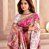 Incredible Off White Nylon Dola Pashmina Saree With Classic Blouse Piece