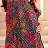 Refreshing Rama Nylon Dola Pashmina Saree With Scrumptious Blouse Piece
