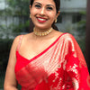 Classy Red Soft Silk Saree With Traditional Blouse Piece