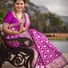 Fugacious Magenta Soft Silk Saree With Demesne Blouse Piece