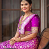 Fugacious Magenta Soft Silk Saree With Demesne Blouse Piece