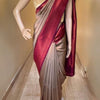 Vivacious Beige Soft Silk Saree With Piquant Blouse Piece
