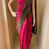 Enamoring Dark Pink Soft Silk Saree With Resonant Blouse Piece