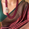 Embellished Maroon Soft Silk Saree With Mellifluous Blouse Piece