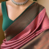Eclat Pink Soft Silk Saree With Scrupulous Blouse Piece