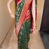 Majestic Dark Green Soft Silk Saree With Ravishing Blouse Piece