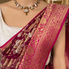 Eclat Wine Soft Silk Saree With Zephyr Blouse Piece
