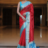 Extraordinary Red Soft Silk Saree With Desiring Blouse Piece