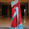 Extraordinary Red Soft Silk Saree With Desiring Blouse Piece