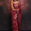 Alluring Wine Soft Silk Saree With Amazing Blouse Piece