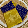 Allure Royal Blue Digital Printed Chiffon Saree With Effulgent Blouse Piece