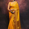 Ailurophile Yellow Soft Silk Saree With Demesne Blouse Piece