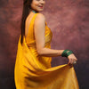 Ailurophile Yellow Soft Silk Saree With Demesne Blouse Piece
