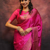 Mesmeric Dark Pink Soft Silk Saree With Fairytale Blouse Piece
