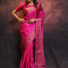 Mesmeric Dark Pink Soft Silk Saree With Fairytale Blouse Piece