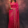 Jazzy Dark Pink Soft Silk Saree With Appealing Blouse Piece