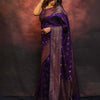 Radiant Purple Soft Silk Saree With Deserving Blouse Piece