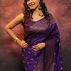 Radiant Purple Soft Silk Saree With Deserving Blouse Piece