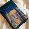 Deserving Blue Soft Silk Saree With Blissful Blouse Piece