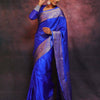 Elegant Royal Blue Soft Silk Saree With Surpassing Blouse Piece