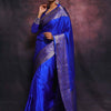 Elegant Royal Blue Soft Silk Saree With Surpassing Blouse Piece