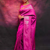 Classy Dark Pink Soft Silk Saree With Dissemble Blouse Piece