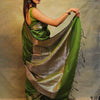 Impressive Mehndi Soft Silk Saree With Energetic Blouse Piece