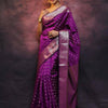 Arresting Purple Soft Silk Saree With Fairytale Blouse Piece
