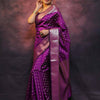 Arresting Purple Soft Silk Saree With Fairytale Blouse Piece