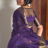 Fantabulous Purple Cotton Silk Saree With Pleasurable Blouse Piece