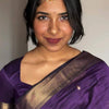 Fantabulous Purple Cotton Silk Saree With Pleasurable Blouse Piece
