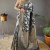 Ideal Grey Cotton Silk Saree With Chatoyant Blouse Piece