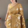 Lissome Mustard Cotton Silk Saree With Petrichor Blouse Piece
