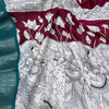 Panache Maroon Digital Printed Dola Silk Saree With Quixotic Blouse Piece