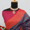 Forbearance Navy Blue Soft Banarasi Silk Saree With Comely Blouse Piece