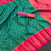 Scintilla Sea Green Soft Banarasi Silk Saree With Confounding Blouse Piece