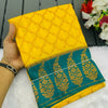 Snappy Yellow Soft Banarasi Silk Saree With Supernal Blouse Piece