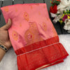 Enticing Baby Pink Soft Banarasi Silk Saree With Excellent Blouse Piece