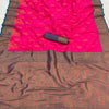 Evanescent Dark Pink Soft Banarasi Silk Saree With Palimpsest Blouse Piece