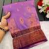 Susurrous Lavender Soft Banarasi Silk Saree With Smashing Blouse Piece
