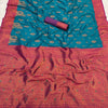 Effulgent Rama Soft Banarasi Silk Saree With Piquant Blouse Piece