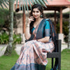 Lovely Peach Soft Silk Saree With Beautiful Blouse Piece