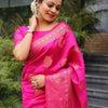 Admirable Dark Pink Soft Silk Saree With Dissemble Blouse Piece