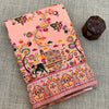 Mellifluous Peach Pashmina Saree With Improbable Blouse Piece