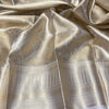 Bollywood Style Silver Soft Tissue Silk Saree With Resonant Blouse Piece