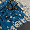Mesmeric Blue Soft Banarasi Silk Saree With Jazzy Blouse Piece